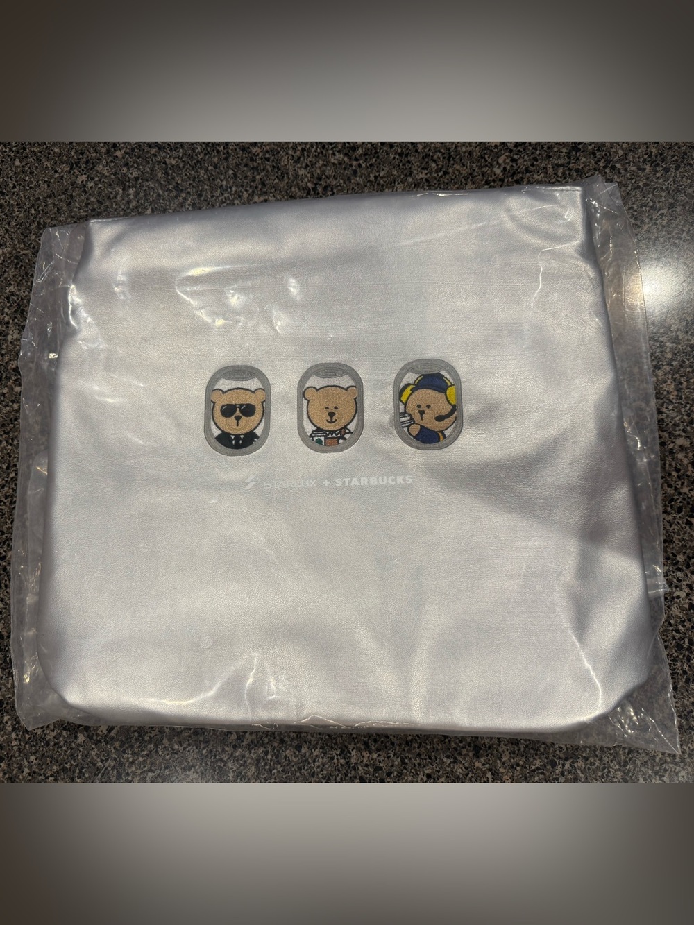 Starbucks + Starlux Taiwan Exclusive Aviation Silver Tote Bag New - Picture 9 of 9